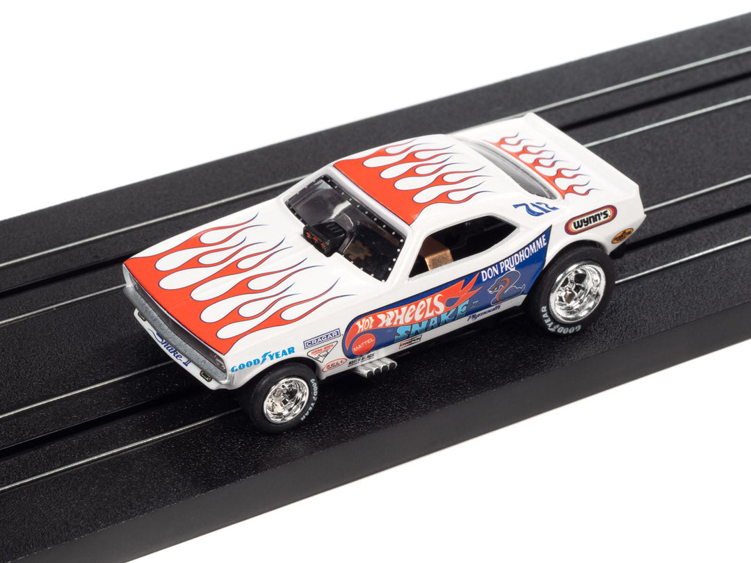 Auto World 4Gear Hot Wheels Don The Snake Prudhomme Plymouth Cuda Funny HO Slot Car
