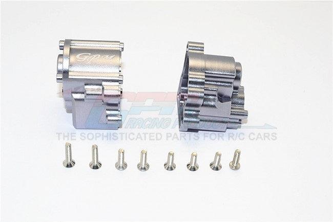 GPM SCX2038M-GUNSILVER ALUMINUM TRANSMISSION CASE AXIAL SCX10 II