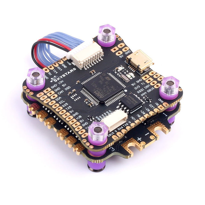 Skystars F4 F405 Flight controller and 45A Blheli-S ESC fly tower stack - 30x30mm at WREKD Co.