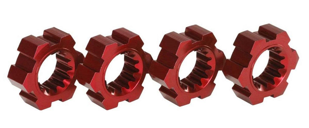 Traxxas 7756R Wheel Hubs Hex Aluminum Red-Anodized (4) X-Maxx