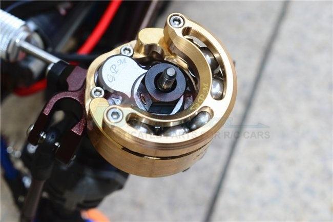 GPM BRASS PENDULUM WHEEL KNUCKLE AXLE WEIGHT + 9MM HEX ADAPTER TRAXXAS TRX-4