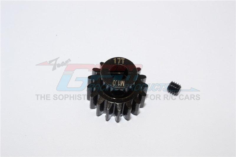 GPM TXM017TS-BLACK STEEL MOTOR GEAR 17T TRAXXAS X-MAXX 4X4