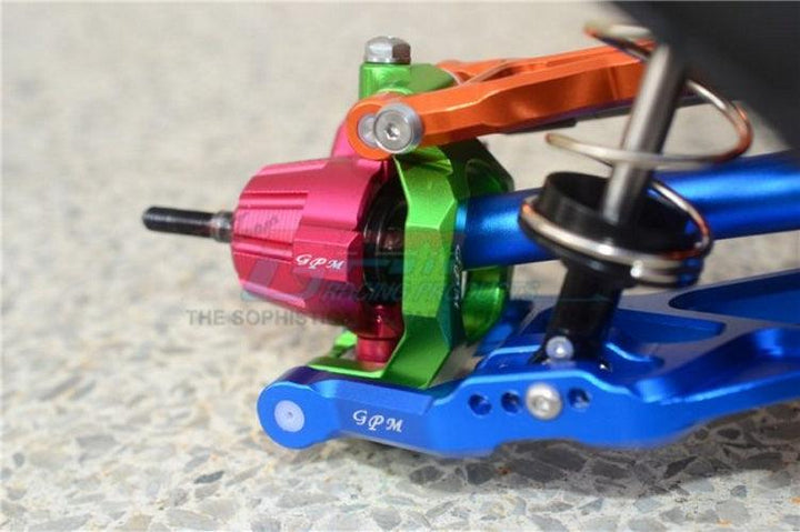 Gpm TXMS019-B Aluminum Front C-Hubs Blue (6 Pieces Set)