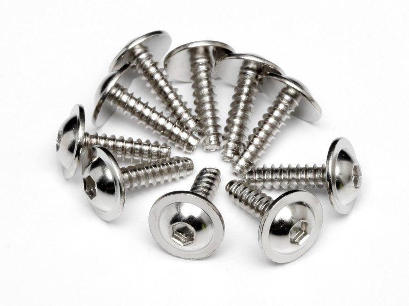 HPI Racing Z489 TP Flanged Screw M2.6x10mm (Hex Socket/10pcs) Baja Pulse