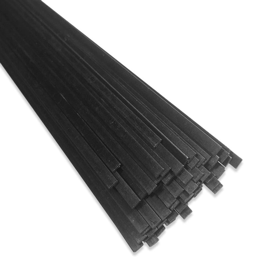 1 Meter Carbon Fiber Strip (1pc) - Choose Size at WREKD Co.