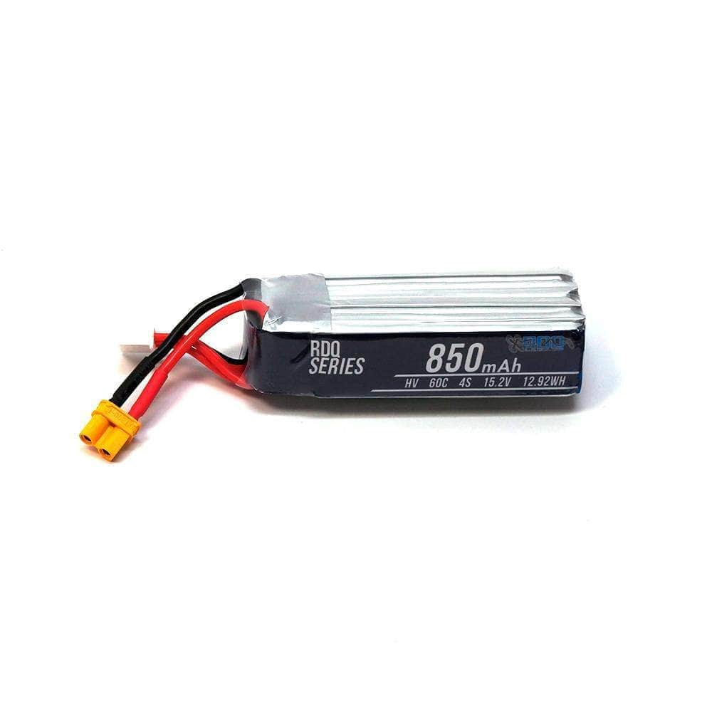 3 PACK of RDQ Series 15.2V 4S 850mAh 60C LiHV Whoop/Micro Battery (Long Type) - XT30 at WREKD Co.