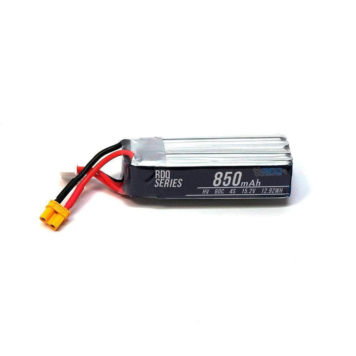 3 PACK of RDQ Series 15.2V 4S 850mAh 60C LiHV Whoop/Micro Battery (Long Type) - XT30 at WREKD Co.