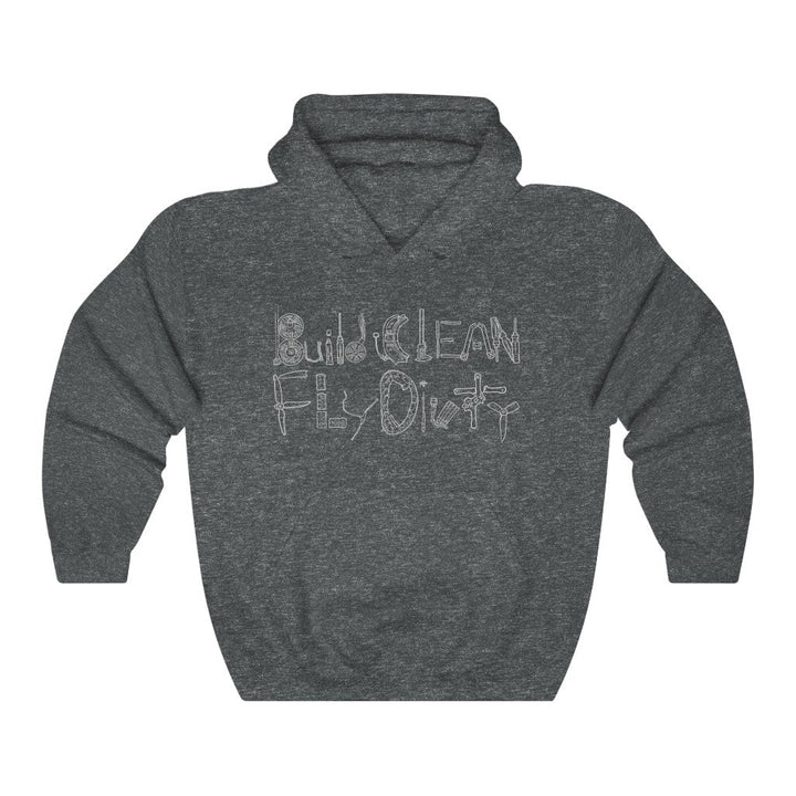 Build Clean Fly Dirty Hoodie (Tango2 approved) - White Logo at WREKD Co.