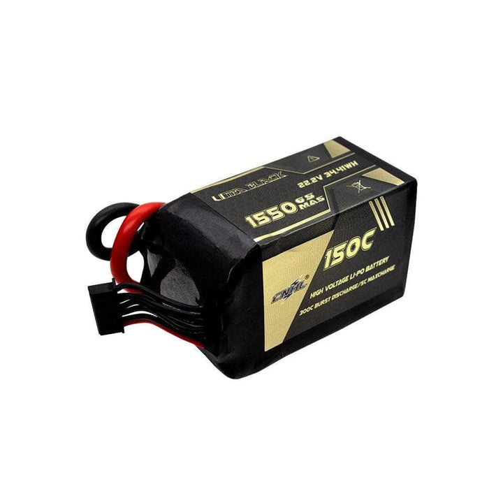 CNHL Ultra Black Series 22.2V 6S 1550mAh 150C LiPo Battery - XT60 at WREKD Co.