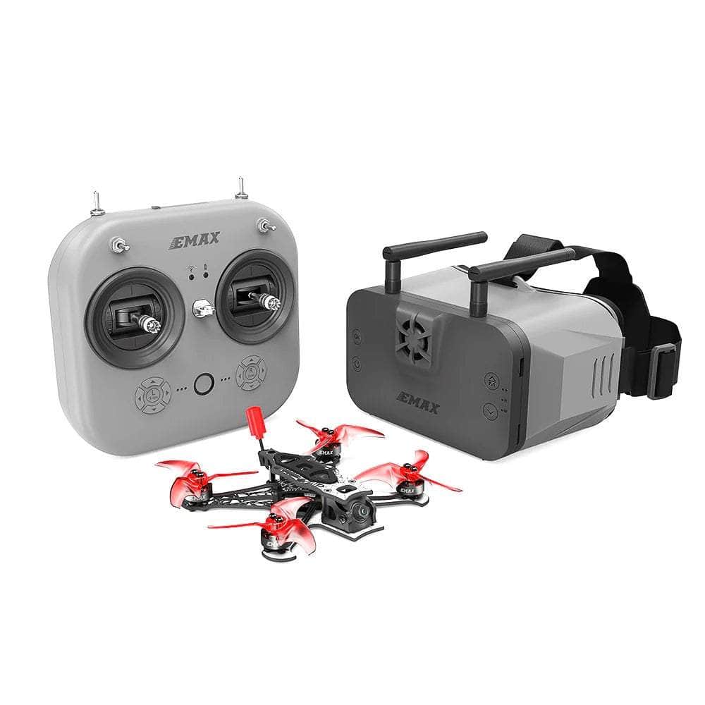 EMAX RTF Tinyhawk III Plus Freestyle Ready-to-Fly ELRS 2.4GHz Analog Kit w/ Goggles, Radio Transmitter, Batteries, Charger, Case and Drone at WREKD Co.