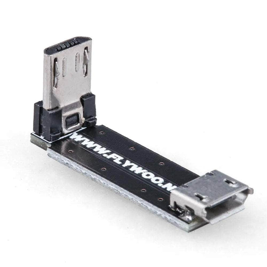 Flywoo 90° Micro Male to Micro Female USB Adapter Board at WREKD Co.