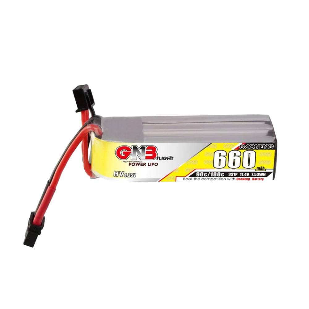 Gaoneng GNB 11.4V 3S 660mAh 100C LiHV Micro Battery (Long Type) - XT30 at WREKD Co.