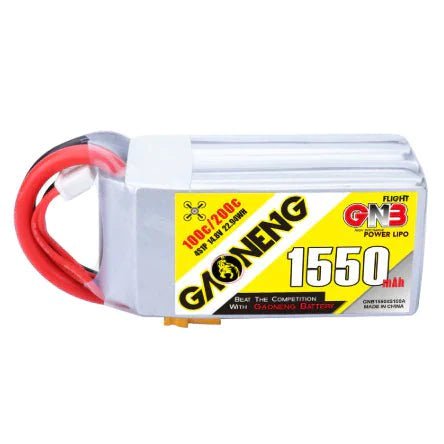 Gaoneng GNB 14.8V 4S 1550mAh 100C LiPo Battery - XT60 at WREKD Co.