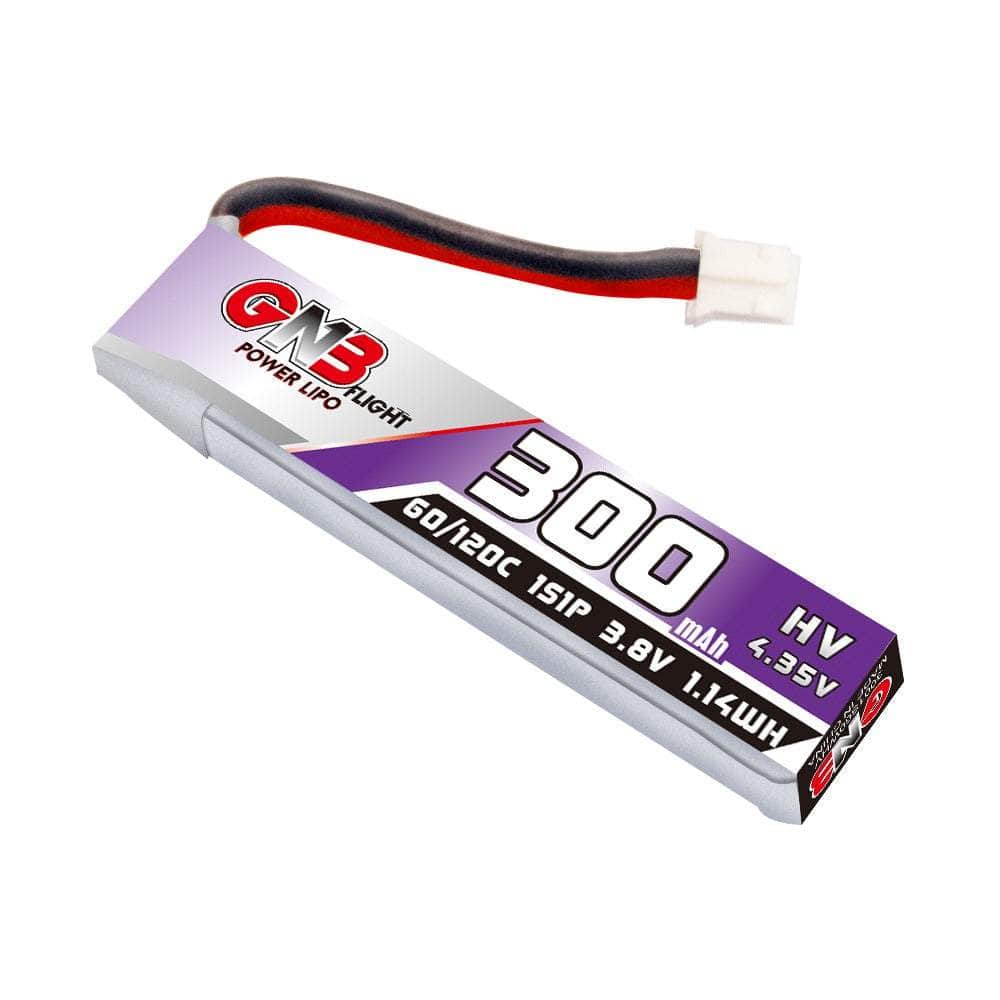 Gaoneng GNB 3.8V 1S 300mAh 60C LiHV Whoop/Micro Battery w/ Cabled - PH2.0 at WREKD Co.