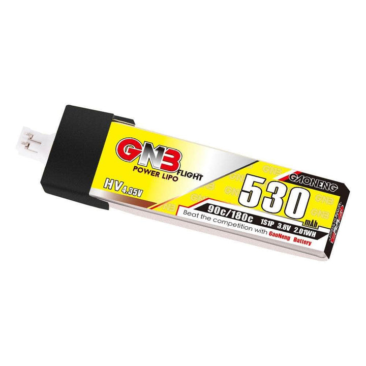 Gaoneng GNB 3.8V 1S 530mAh 90C LiHV Whoop/Micro Battery w/ Plastic Head - PH2.0 at WREKD Co.