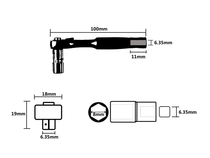 Gemfan 8mm Ratchet Prop Tool at WREKD Co.