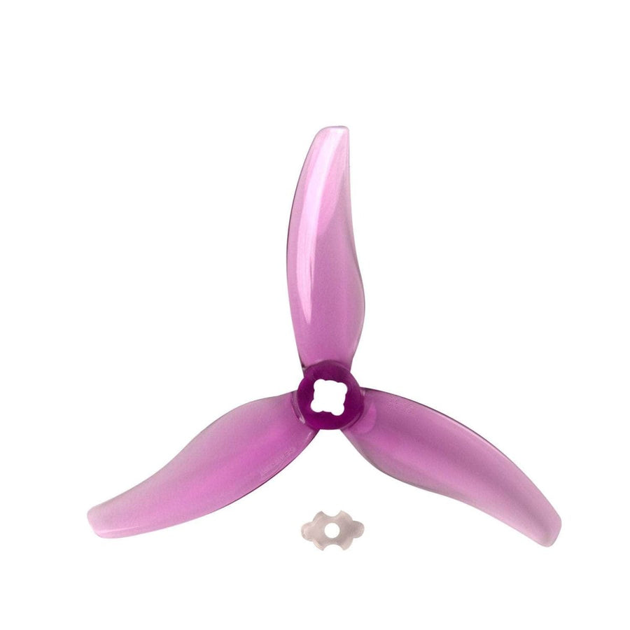 Gemfan Hurricane 3630-3 Durable Tri-Blade 3.5" Prop 4 Pack w/Adapter for 1.5mm T-Mount - Choose Your Color at WREKD Co.