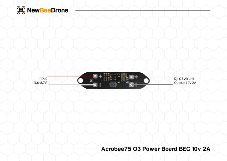 NewBeeDrone Acrobee75 HD O3 Power Board BEC 10V 2A at WREKD Co.