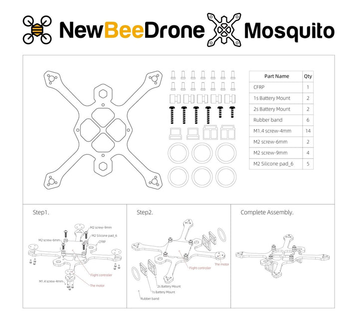 NewBeeDrone Mosquito XL Frame at WREKD Co.