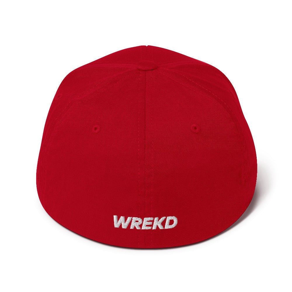 Quad Gas "Fire Bolt" Structured Twill Cap by WREKD Co. at WREKD Co.