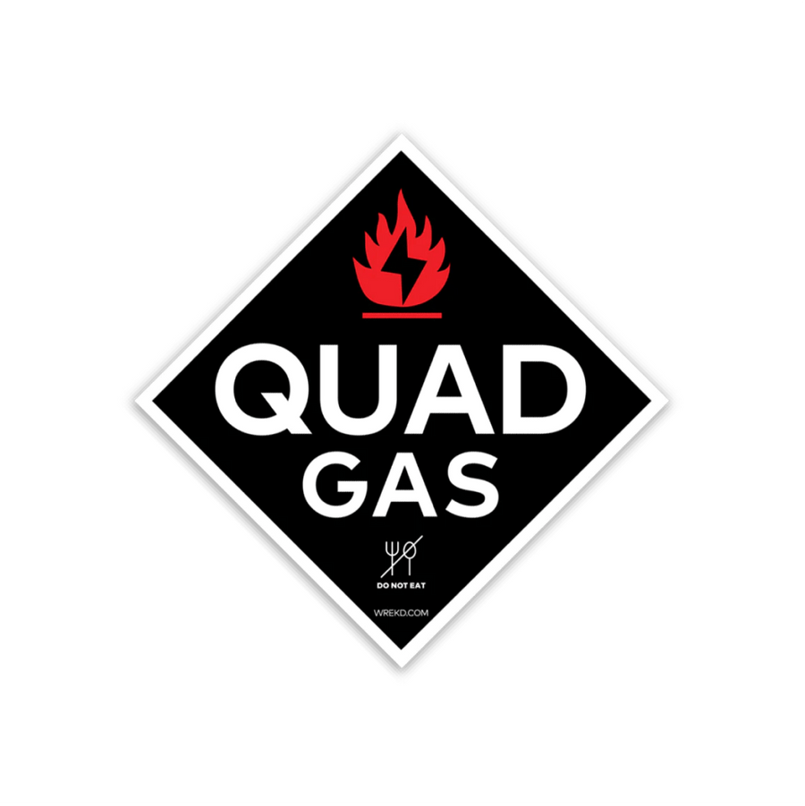 QUAD GAS Logo Sticker at WREKD Co.