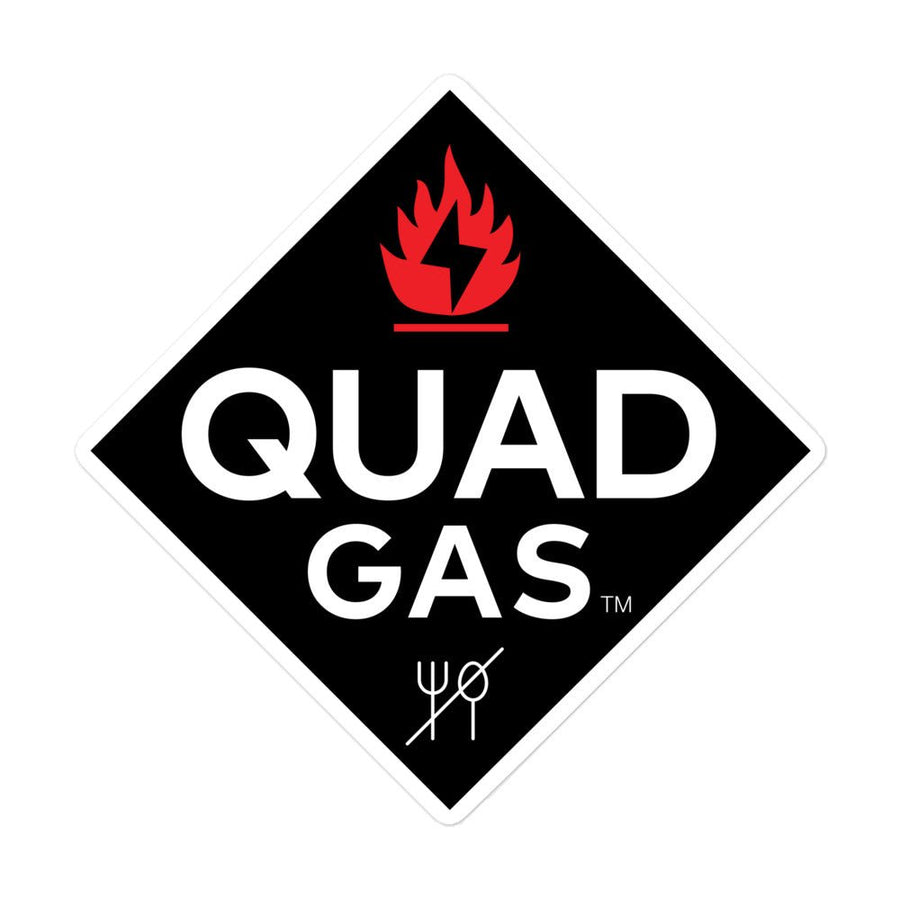 Quad Gas Logo Sticker - Choose Size at WREKD Co.