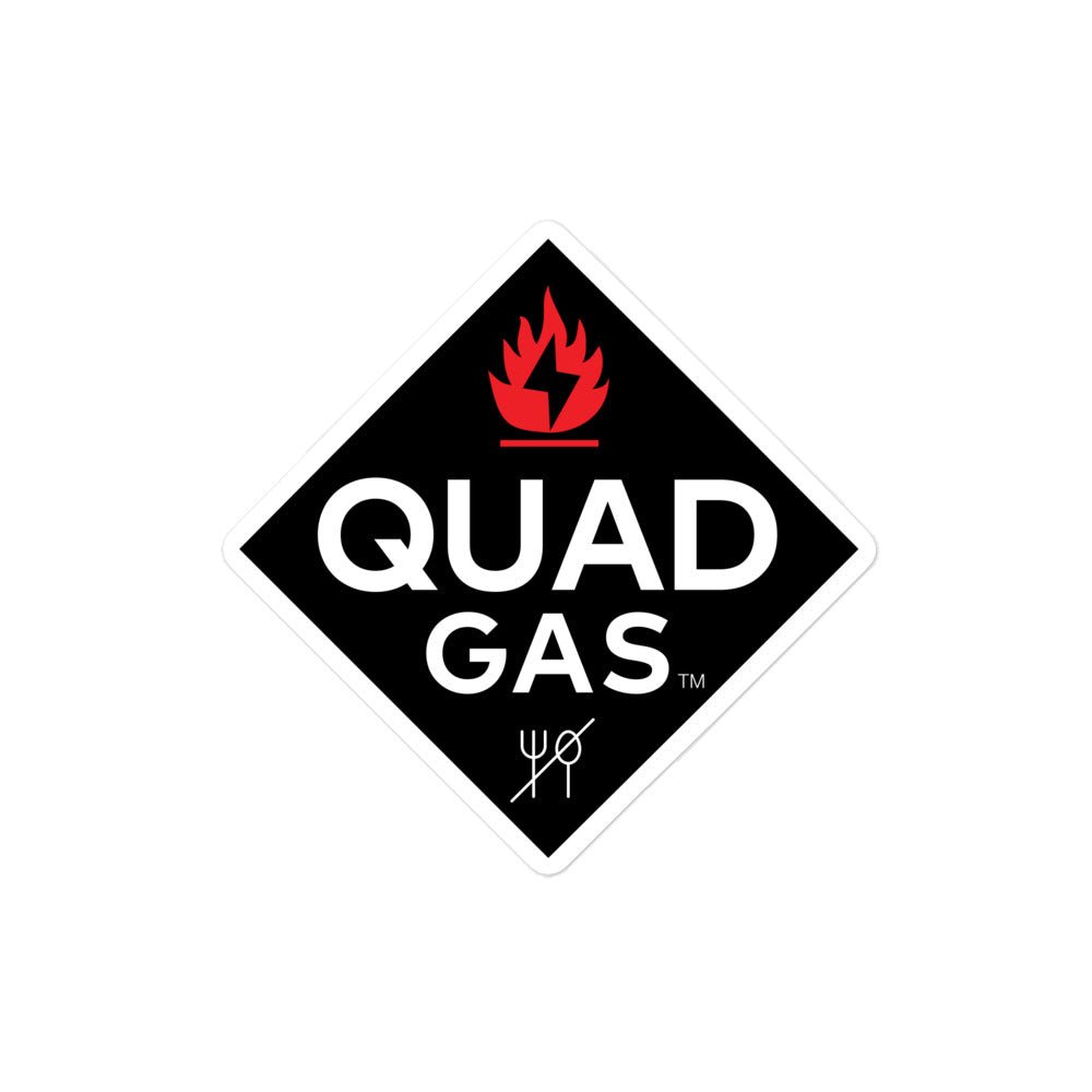 Quad Gas Logo Sticker - Choose Size at WREKD Co.