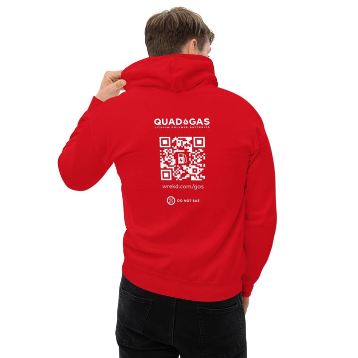 Quad Gas Red Unisex Hoodie at WREKD Co.