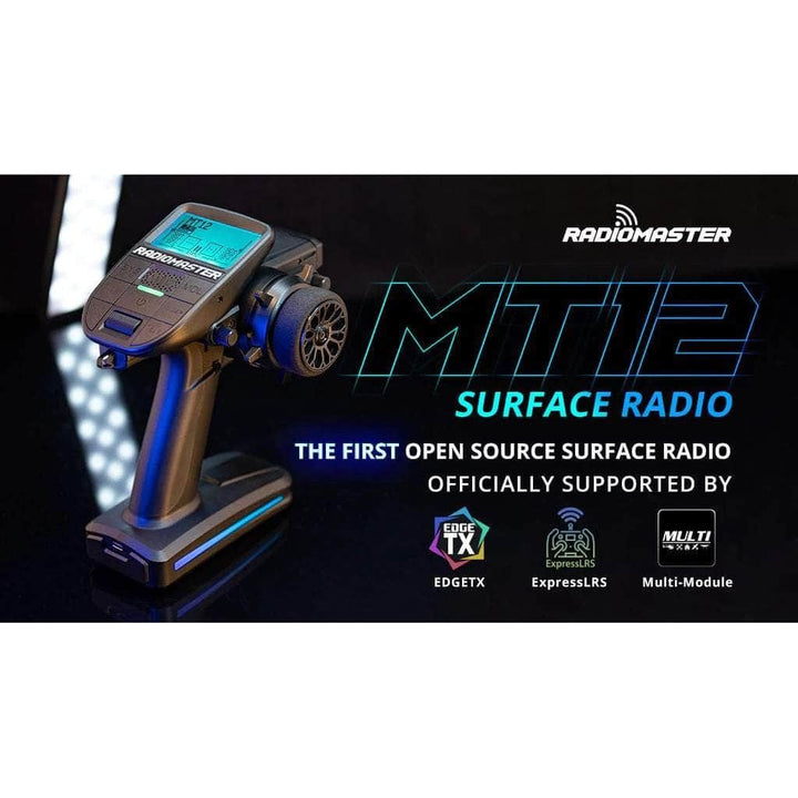 RadioMaster MT12 Surface Radio EdgeTX RC Transmitter w/ PWM Receiver - Choose Version at WREKD Co.