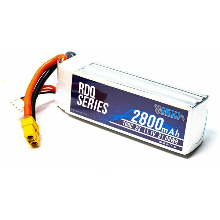 RDQ Series 11.1V 3S 2800mAh 100C LiPo Battery - XT60 at WREKD Co.