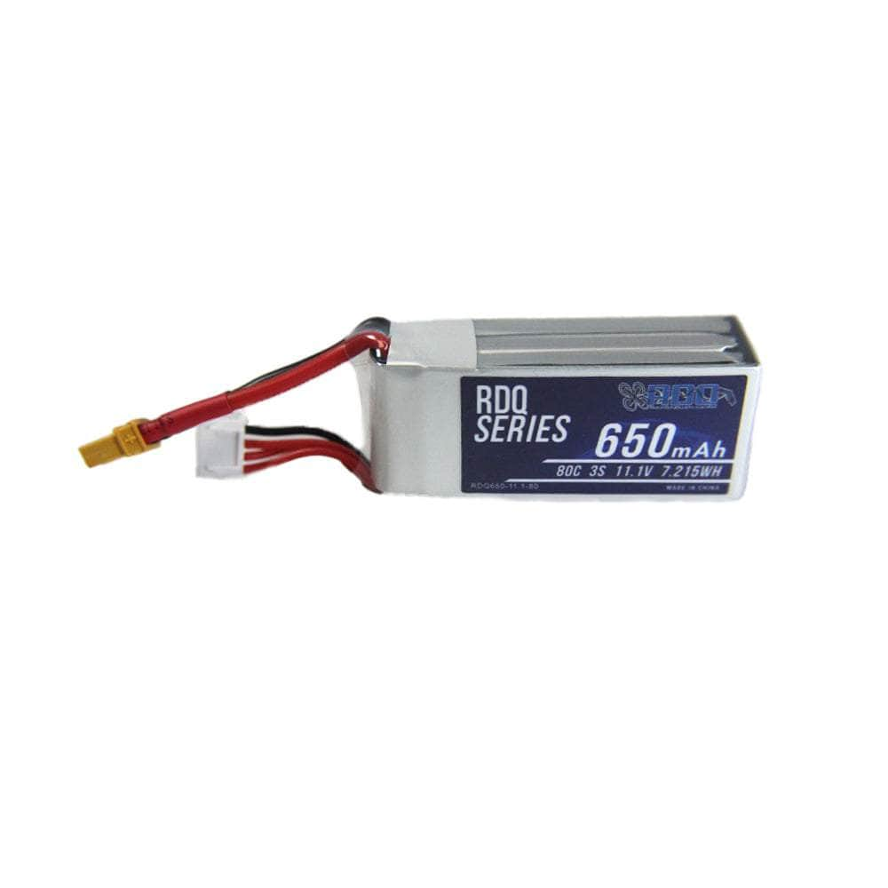 RDQ Series 11.1V 3S 650mAh 80C LiPo Micro Battery (Square Type) - XT30 at WREKD Co.