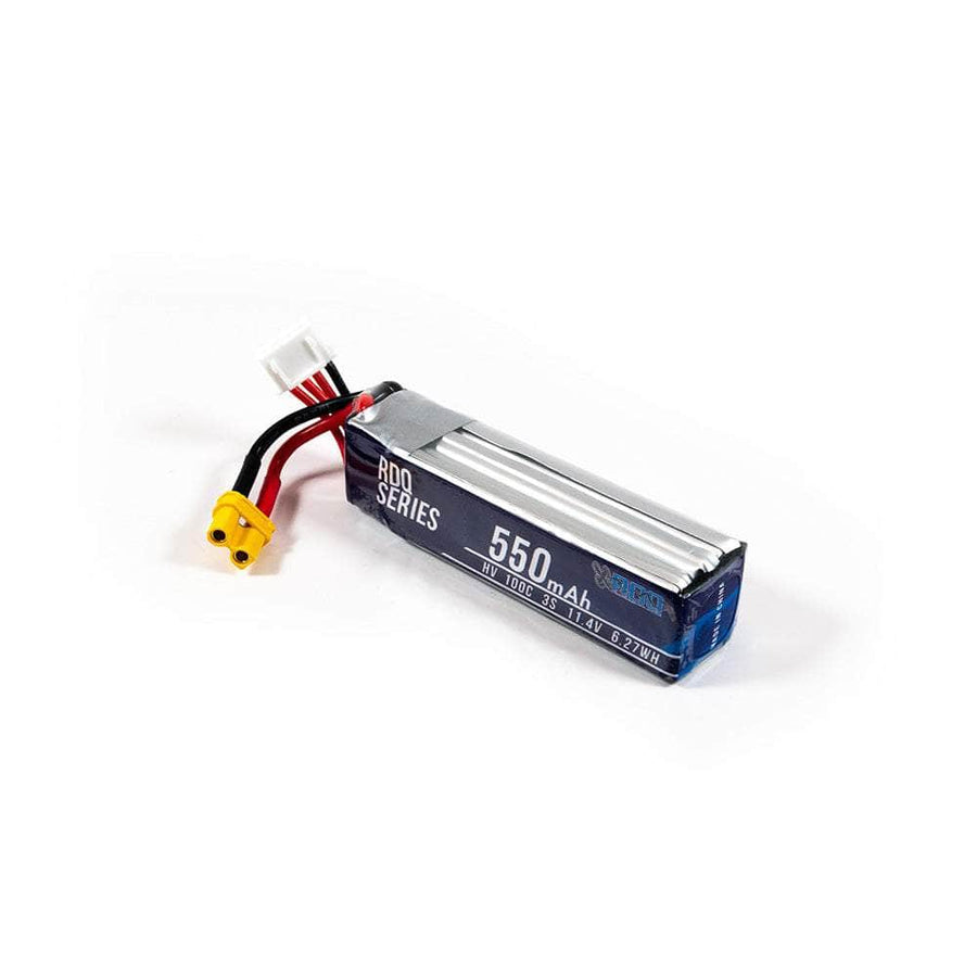 RDQ Series 11.4V 3S 550mAh 100C LiHV Whoop/Micro Battery - XT30 at WREKD Co.