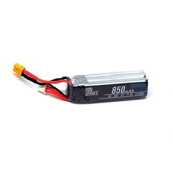 RDQ Series 11.4V 3S 850mAh 60C LiHV Whoop/Micro Battery (Long Type) - XT30 at WREKD Co.