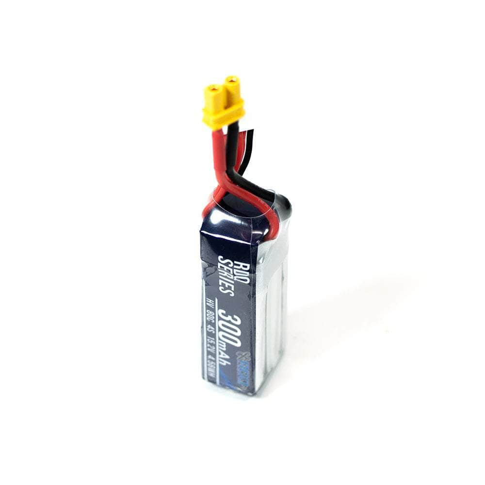 RDQ Series 15.2V 4S 300mAh 80C LiHV Battery (Long Type) - XT30 at WREKD Co.