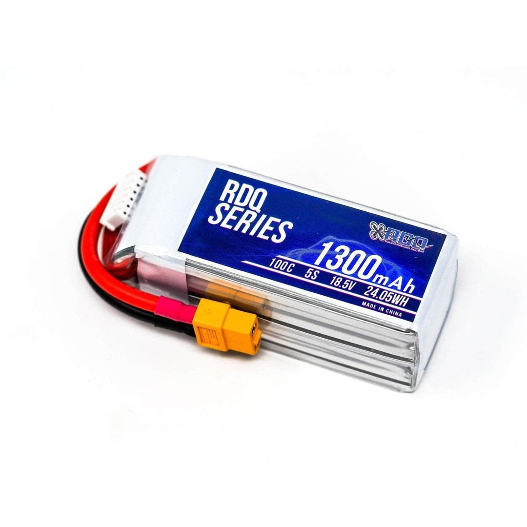 RDQ Series 18.5V 5S 1300mAh 100C LiPo Battery - XT60 at WREKD Co.