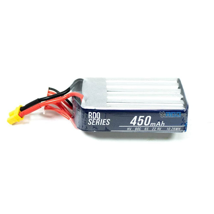 RDQ Series 22.8V 6S 450mAh 80C LiHV Battery (Long Type) - XT30 at WREKD Co.