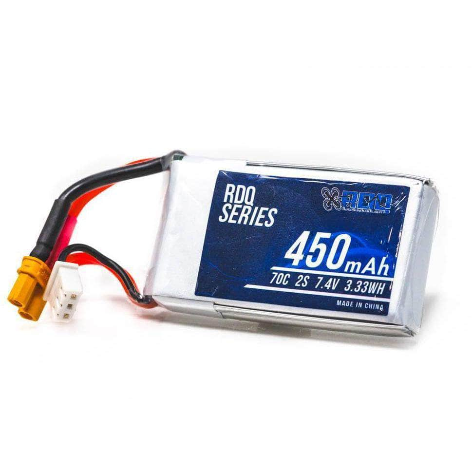 RDQ Series 7.4V 2S 450mAh 70C LiPo Micro Battery - XT30 at WREKD Co.