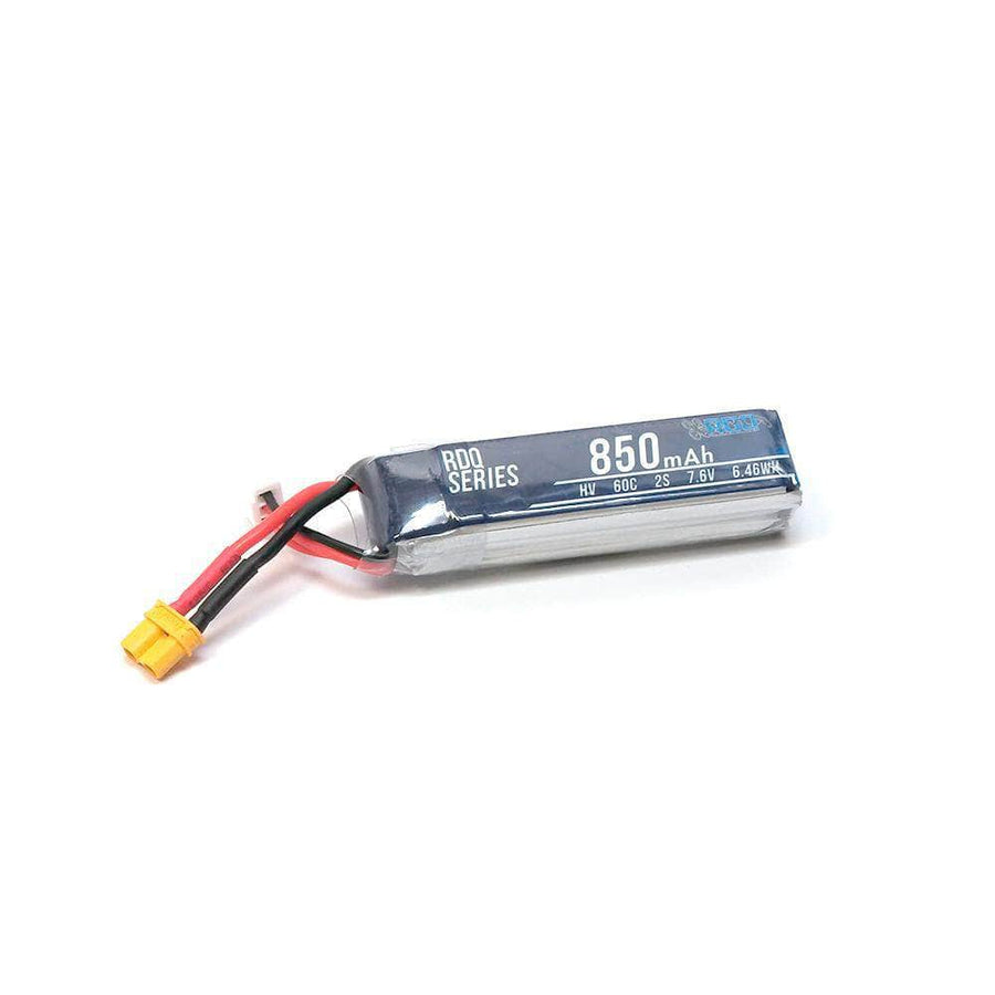 RDQ Series 7.6V 2S 850mAh 60C LiHV Whoop/Micro Battery (Long Type) - XT30 at WREKD Co.