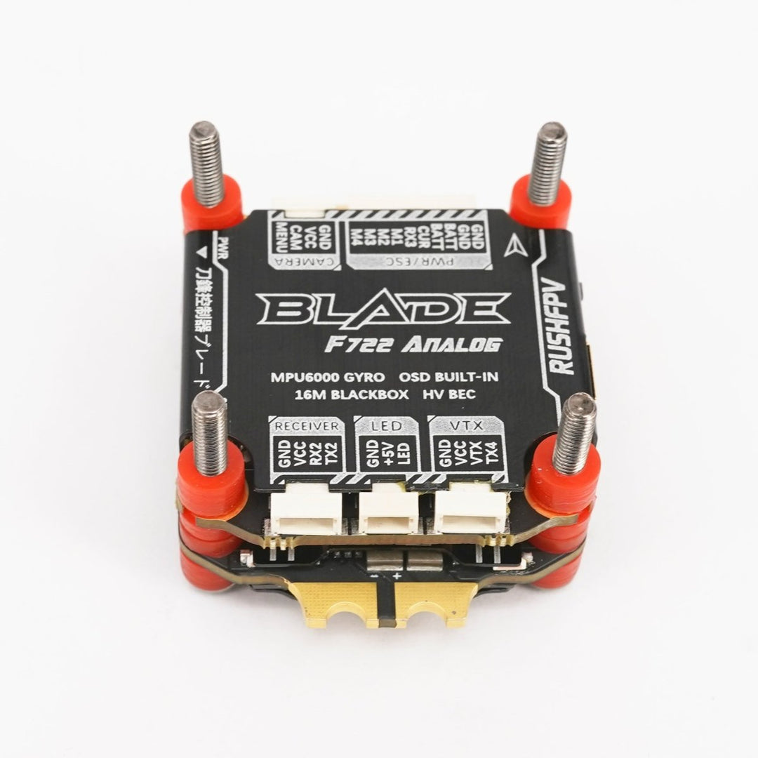 RUSHFPV Blade F722 Combo/Stack for Analog + 60A Extreme 3-6S BLHeli_32 128kHz 4-in-1 ESC - 30x30mm at WREKD Co.