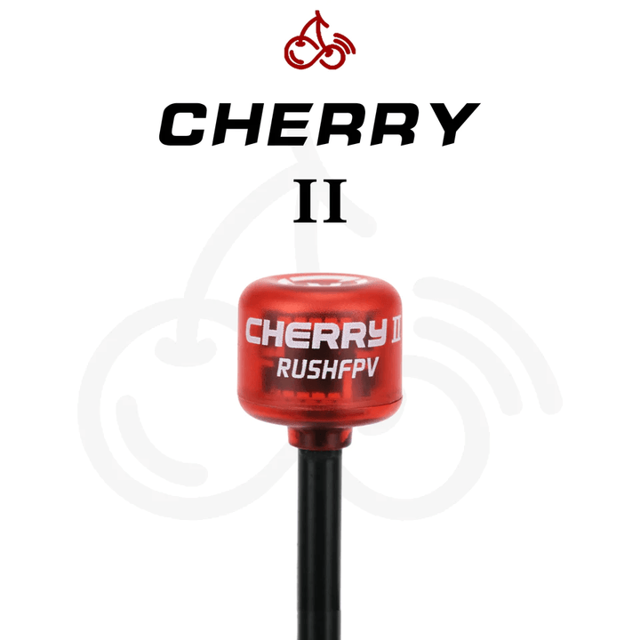 RUSHFPV Cherry V2 5.8GHz Antenna w/ 123mm Length / SMA Straight Connector (2 Pack) - Choose Polarization at WREKD Co.