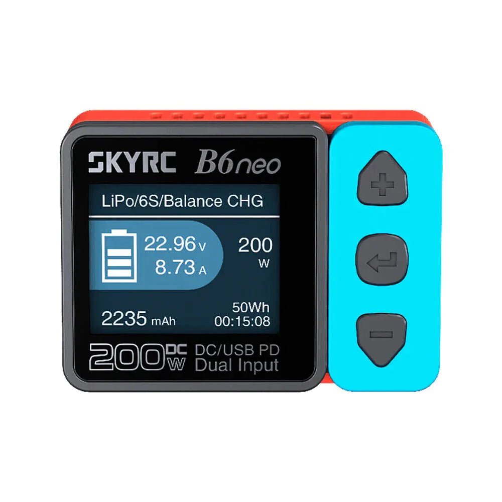 SkyRC B6 Neo 200w 10A 1-6S DC Smart Charger XT60 - Choose Color at WREKD Co.