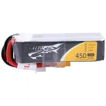 Tattu 11.1V 3S 450mAh 75C LiPo Micro Battery (Long Type) - XT30 at WREKD Co.