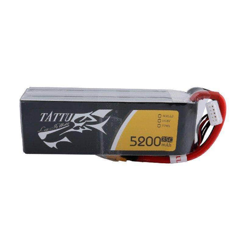 Tattu 14.8V 4S 5200mAh 35C LiPo Battery - XT60 at WREKD Co.