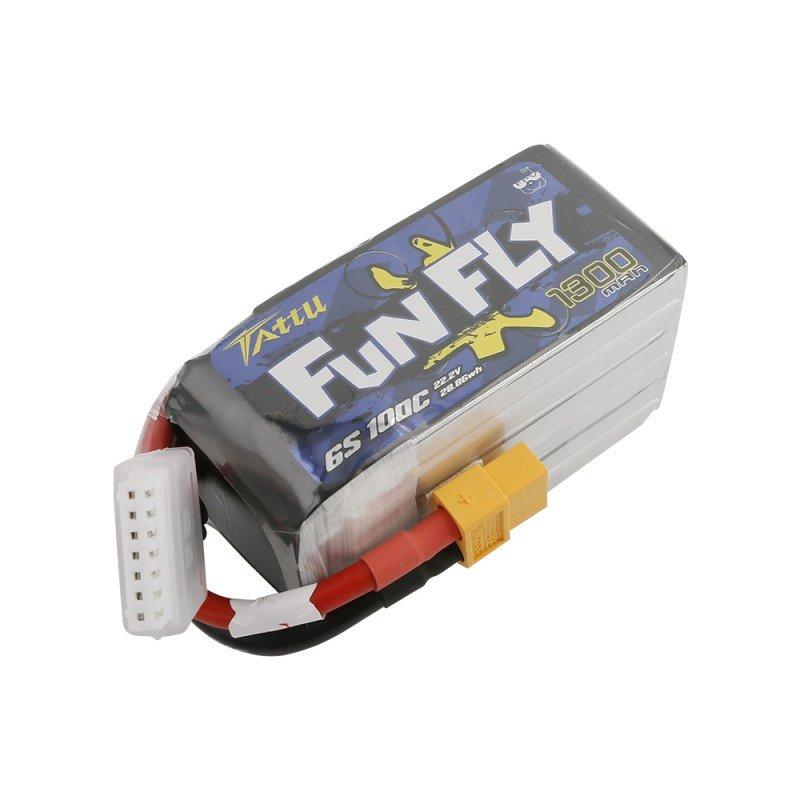 Tattu FunFly 22.2V 6S 1300mAh 100C LiPo Battery - XT60 at WREKD Co.