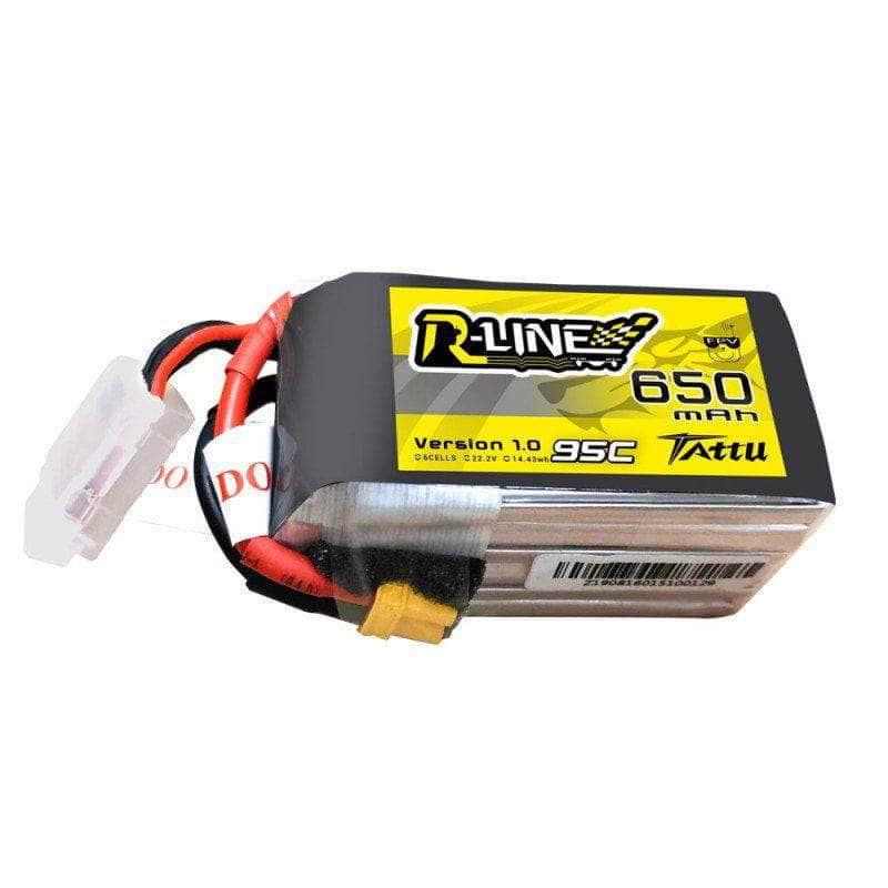 Tattu R-Line Version 1.0 22.2V 6S 650mAh LiPo Micro Battery - XT30 at WREKD Co.