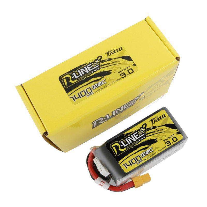 Tattu R-Line Version 3.0 22.2V 6S 1400mAh LiPo Battery - XT60 at WREKD Co.