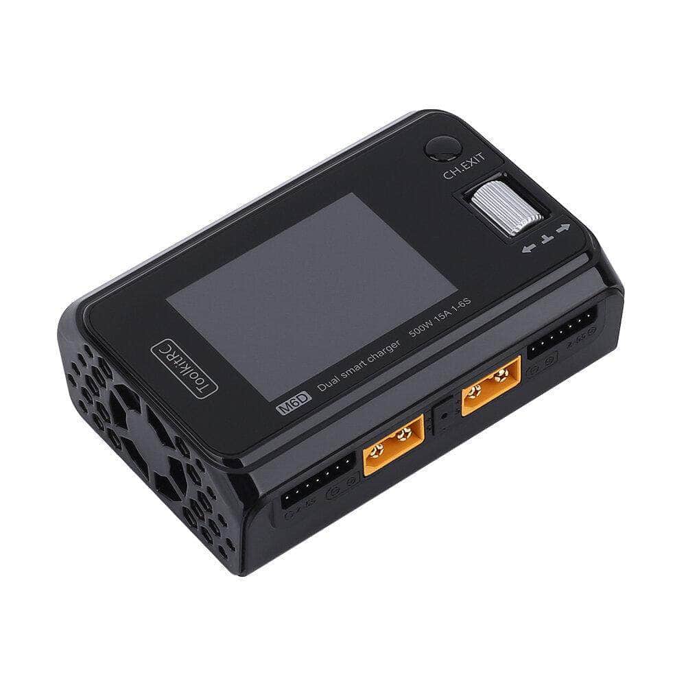ToolkitRC M6D 500W 15A 1-6S Dual Channel DC Smart Charger at WREKD Co.