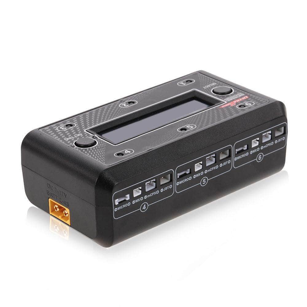 Ultra Power UP-S6AC 4.35W 1A 1S LiPo/LiHV 6 Channel AC/DC Whoop Charger at WREKD Co.