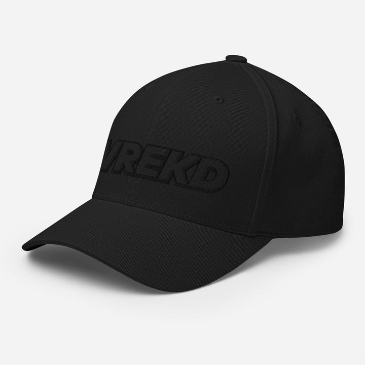 WREKD Black on Black 3D Embroidered Structured Twill Cap at WREKD Co.