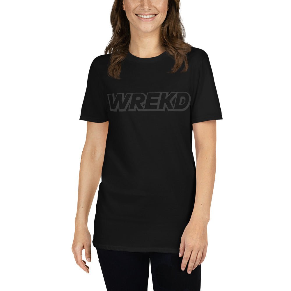 WREKD Black on Black Short-Sleeve Unisex Tee at WREKD Co.